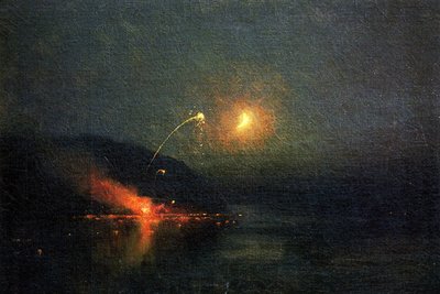 ポトマックを横断する花火、1902 作： James Henry Moser