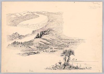 3 つの風景、1908 年 5 月 13 日、ワシントン貿易委員会の夕食会のデザイン 作： James Henry Moser