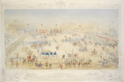 リストの一般的なビュー（紙に鉛筆、トイレ、ボディカラー） 作： James Henry Nixon