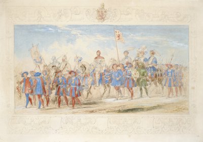 James Oglivie Fairlie Esq。、Knight of the Golden Lion、1839（鉛筆、紙と紙とガッシュ） 作： James Henry Nixon