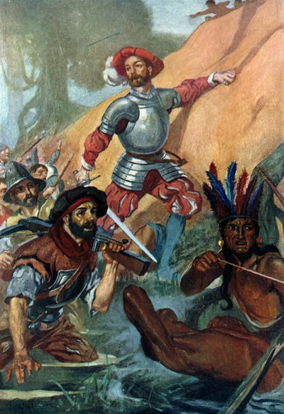 彼は最前列で大胆に戦った 作： James Henry Robinson