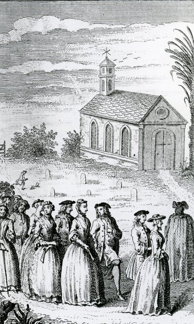 1742年に出版されたヘンリーフィールディングの「ジョセフアンドリュースと彼の友人アブラハムアダムスの冒険の歴史」のイラスト 作： James Hulett