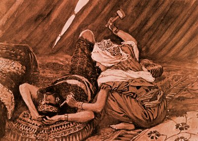 ヤエルはシセラを打ち、彼を殺した」J・ジェイムズ・ティソ作 作： James Jacques Joseph (after) Tissot