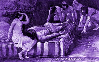 サムソンは囚人にされる」J・ジェームズ・ティソ -バイブル 作： James Jacques Joseph (after) Tissot