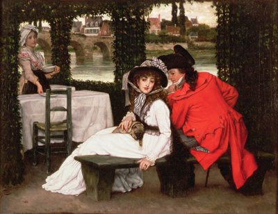 リバーサイドカフェの試練、1869年頃 作： James Jacques Joseph Tissot