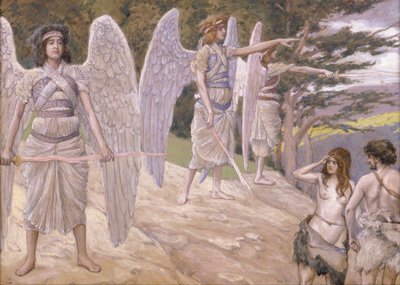 Adam and Eve Driven From Paradise、1896-1902 作： James Jacques Joseph Tissot