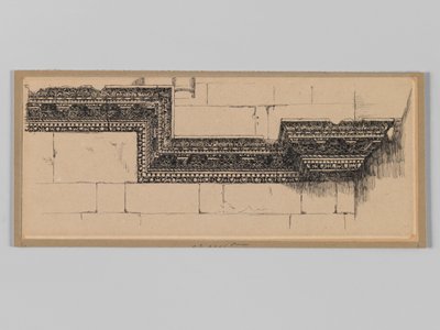 エルサレムの聖墳墓教会のアンティークコーニス、私たちの主イエスキリストの生涯のイラスト（紙にインク） 作： James Jacques Joseph Tissot