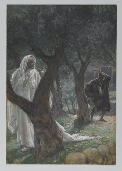 聖ペテロへの私たちの主の御出現、私たちの主イエス・キリストの生涯からの挿絵、1886-94（紙の黒鉛の上にトイレ） 作： James Jacques Joseph Tissot
