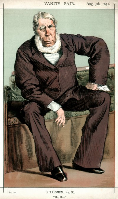 ビッグベンジョージベンティンク、イギリスの政治家、1871年。 作： James Jacques Joseph Tissot