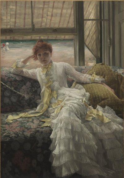 1878年、海辺の船に乗る 作： James Jacques Joseph Tissot