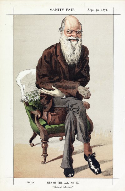 チャールズダーウィン、今日の男、No。33、Natural Selection、バニティフェア、パブから。 1871 作： James Jacques Joseph Tissot