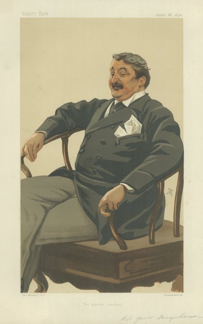 1876年8月26日、女王の家主、インバーコードのジェームズファルカーソン大佐、バニティフェア漫画 作： James Jacques Joseph Tissot