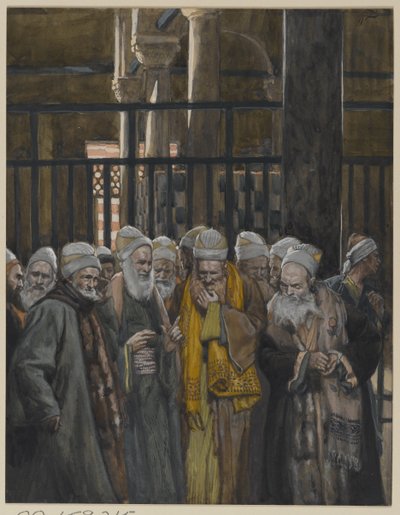 ユダヤ人の陰謀、私たちの主イエス・キリストの生涯からの挿絵、1886-94（紙の黒鉛の上にトイレ） 作： James Jacques Joseph Tissot