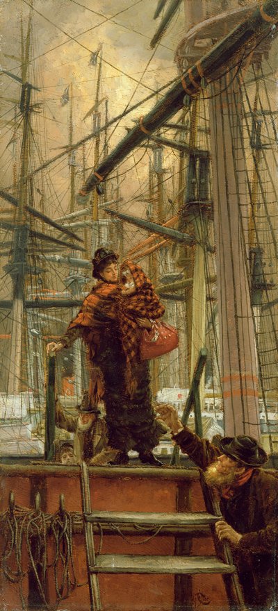 移民、1879年頃（パネルに置かれた紙に油彩） 作： James Jacques Joseph Tissot