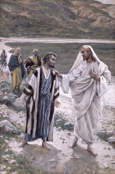 羊を養う、キリストの生涯の挿絵、1884-96年（板紙にトイレとガッシュ） 作： James Jacques Joseph Tissot