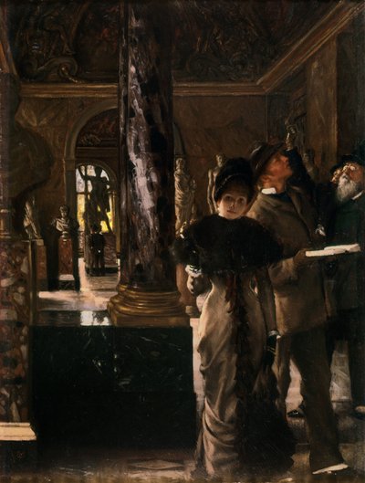 ルーブルの外国人訪問者、1880年頃 作： James Jacques Joseph Tissot