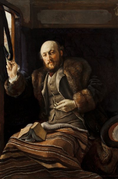 鉄道車両の紳士、1876-80 作： James Jacques Joseph Tissot