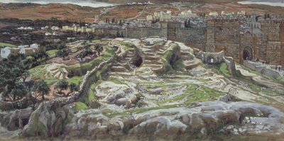 ゴルゴタと主の時代の聖墳墓、「キリストの生涯」のイラスト、1886-94年（板紙にトイレとガッシュ） 作： James Jacques Joseph Tissot