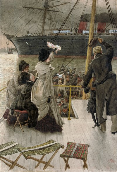 さようなら、マージーで、1880 作： James Jacques Joseph Tissot