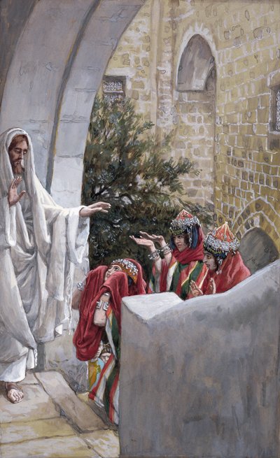 カナン人の娘の癒し、キリストの生涯の挿絵、1886-94年（板紙にトイレとガッシュ） 作： James Jacques Joseph Tissot