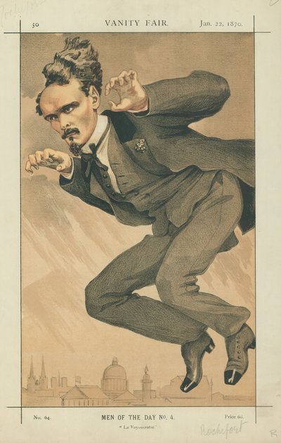 アンリロシュフォール、ラヴォヨクラティ、1870年1月22日、バニティフェア漫画 作： James Jacques Joseph Tissot