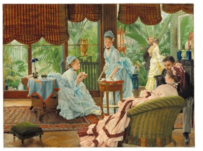 温室で 作： James Jacques Joseph Tissot