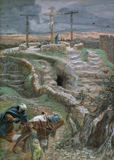 十字架上のイエスのみ、キリストの生涯の挿絵、1884-96年（板紙にトイレとガッシュ） 作： James Jacques Joseph Tissot