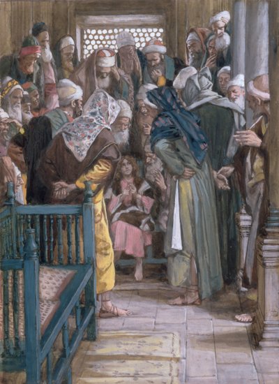 イエスは医師の中で、キリストの生涯の挿絵、1886-96年（板紙にガッシュ） 作： James Jacques Joseph Tissot