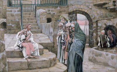 イエスと幼い子供、キリストの生涯の挿絵、1886-94年（板紙にトイレとガッシュ） 作： James Jacques Joseph Tissot