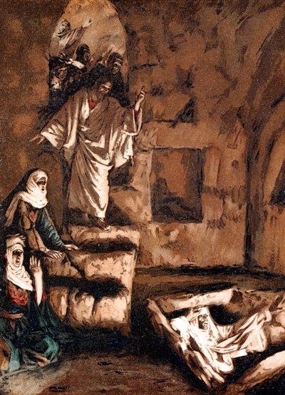 イエスがラザロを墓から引き上げた1897 作： James Jacques Joseph Tissot