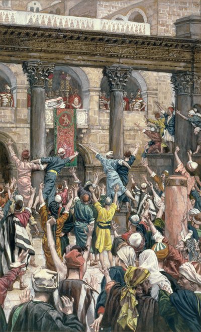 彼を十字架にかけよ、キリストの生涯の挿絵、1886-96年（板紙にガッシュ） 作： James Jacques Joseph Tissot