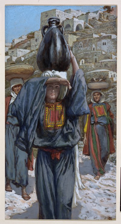 マーサ、「キリストの生涯」のイラスト、1886-94年（板紙にトイレとガッシュ） 作： James Jacques Joseph Tissot