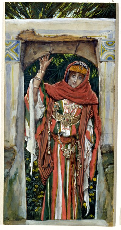 改宗前のメアリーマグダレン、「キリストの生涯」の挿絵、1886-96年（紙、WC） 作： James Jacques Joseph Tissot
