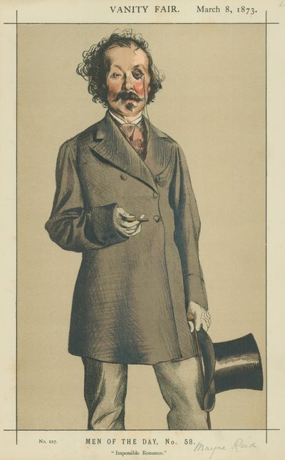 タルボット・メイン・リード、不可能なロマンス、1873年3月8日、バニティ・フェアの漫画 作： James Jacques Joseph Tissot