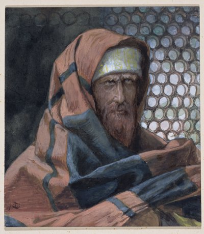 ニコデモ、キリストの生涯の挿絵、1886-94年（板紙にトイレとガッシュ） 作： James Jacques Joseph Tissot
