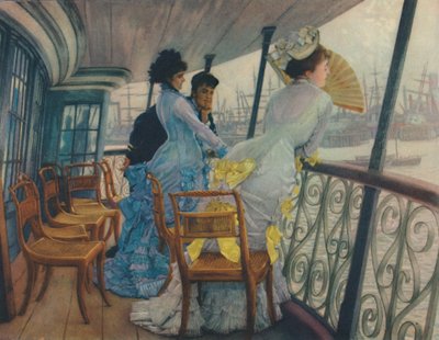 船上HMSカルカッタ、1877年頃、1948年。 作： James Jacques Joseph Tissot