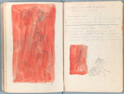 1880年代後半の私たちの主イエス・キリストの生涯のためのスケッチのアルバムのページ（グラファイトと紙に洗う） 作： James Jacques Joseph Tissot