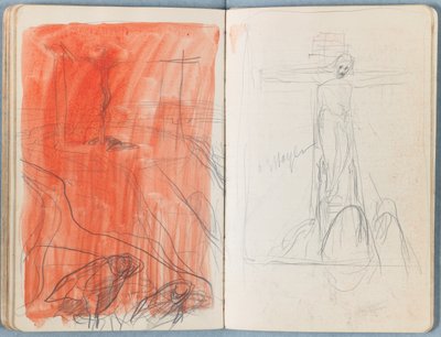 1880年代後半の私たちの主イエス・キリストの生涯のためのスケッチのアルバムのページ（グラファイトと紙に洗う） 作： James Jacques Joseph Tissot