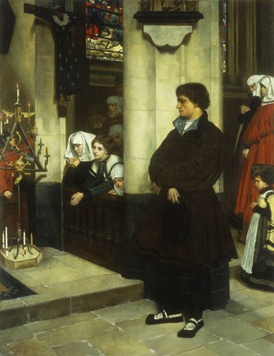 Pendant L&39;Office、またはMartin Luther&39;s Doubts 作： James Jacques Joseph Tissot