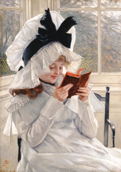 本を読む、1872-73 作： James Jacques Joseph Tissot