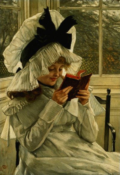 本を読む、1872年頃 作： James Jacques Joseph Tissot