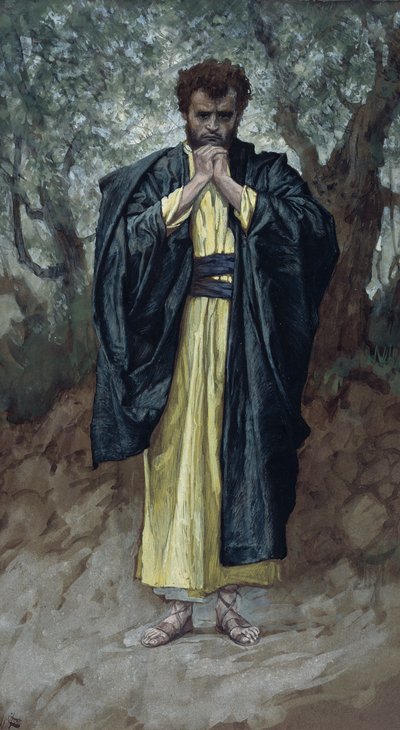 聖マタイ、「キリストの生涯」のイラスト、1886-94年（板紙にトイレとガッシュ） 作： James Jacques Joseph Tissot