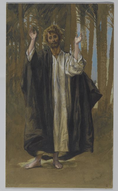 聖シモン、私たちの主イエス・キリストの生涯からのイラスト（紙の黒鉛の上にトイレ） 作： James Jacques Joseph Tissot