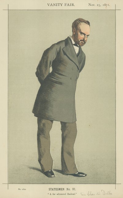 チャールズ・ウェントワース・ディルケ卿（カラーリトグラフ 作： James Jacques Joseph Tissot