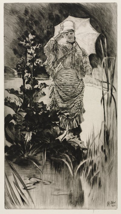 春の朝、1875。 作： James Jacques Joseph Tissot