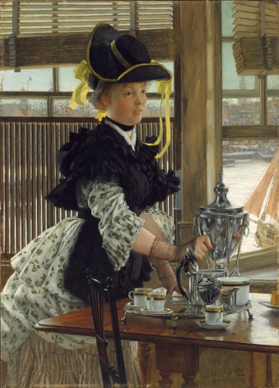 お茶、1872 作： James Jacques Joseph Tissot