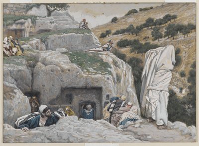 使徒の隠れ場所、「私たちの主イエス・キリストの生涯」のイラスト、1886年から94年（紙の黒鉛の上にトイレ） 作： James Jacques Joseph Tissot