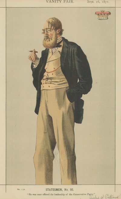 ラットランド公爵（カラーリトグラフ 作： James Jacques Joseph Tissot