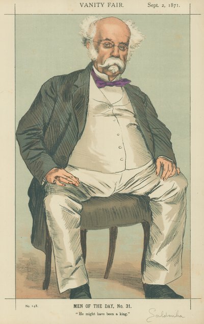 The Duke of Saldanha, He might have been a king, 2 September 1871, Vanity Fair cartoon (colour litho) 作： James Jacques Joseph Tissot
