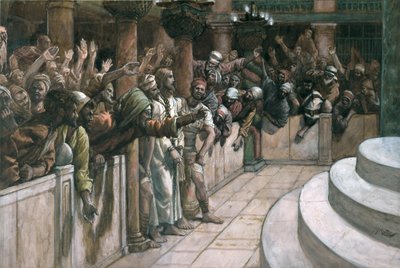 偽証人、「キリストの生涯」のイラスト、1884-96年（板紙にトイレとガッシュ） 作： James Jacques Joseph Tissot